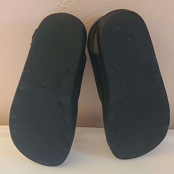 Relaxed Heel Strap Sandal Leather Tripad Comfort Sandals Black Size 7.5 W - Picture 12 of 16